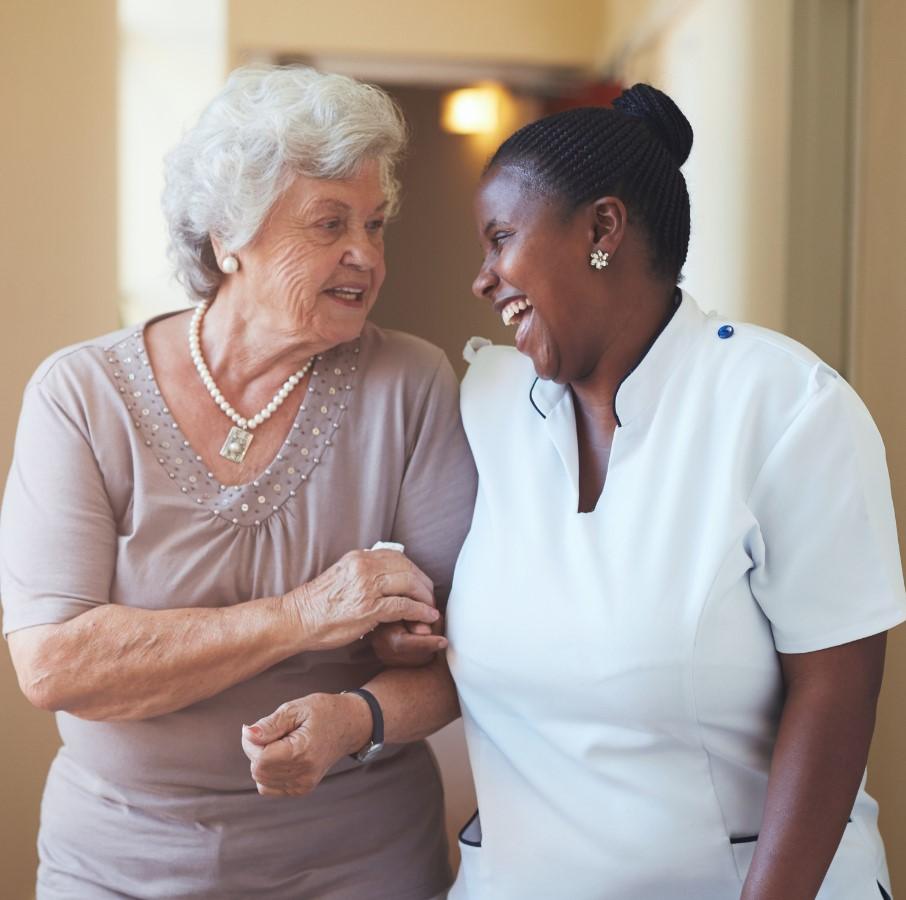 Image of a Caregiver and Resident